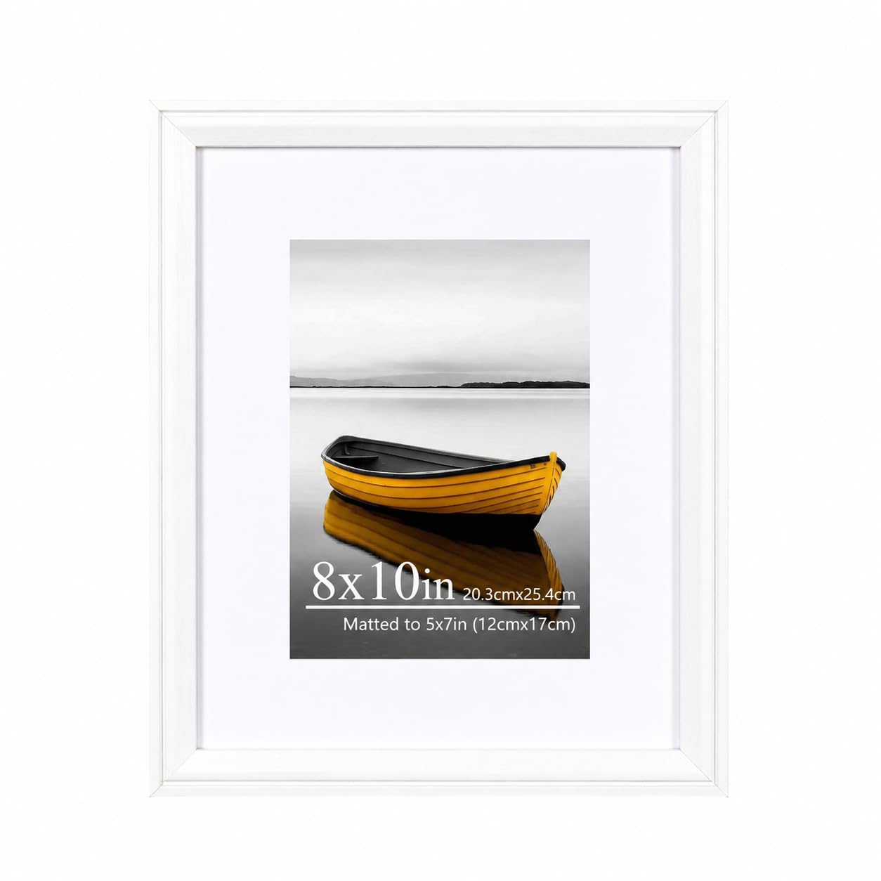 Baoee 8x10 white Picture Frame,photo frame with acrylic glass,Poster Frame
