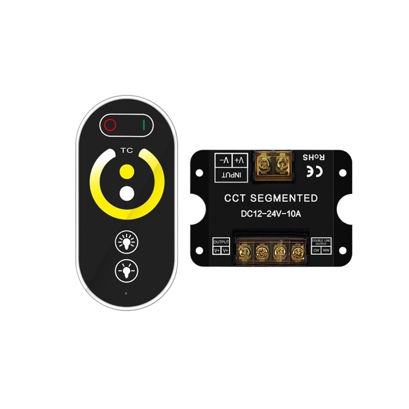 LED-Dimmer mit zwei Farbtemperaturen und segmentiertem WM-TC020A