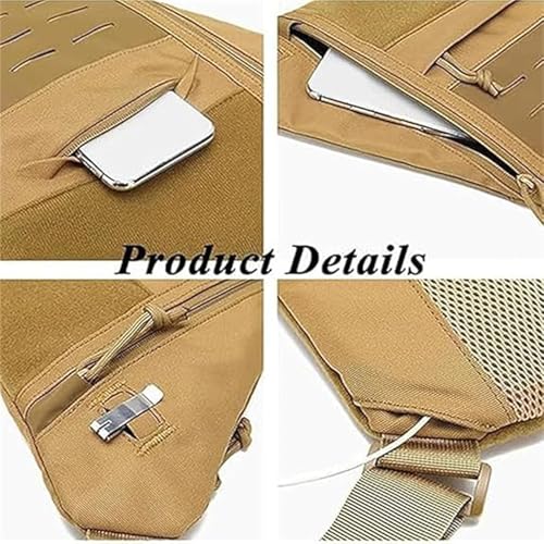 Powios Crossbody Bag, Shoulder Crossbody Bag Theft Chest Bag, Multifunctional Large Capacity Outdoor Waterproof Chest Bags (Black)2