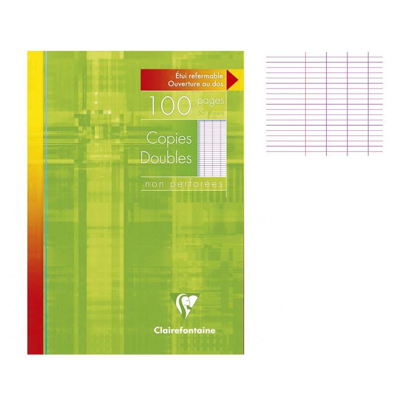 Lot de 10 Copies doubles Metric A4, étui de 100p./50 feuilles non perforées 90 g/m², coloris blanc, Séyès