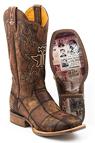 Tin Haul Men's Dead Or Alive Western Boot Broad Square Toe - 14-020-0077-0405 BR 11.5 D(M) US
