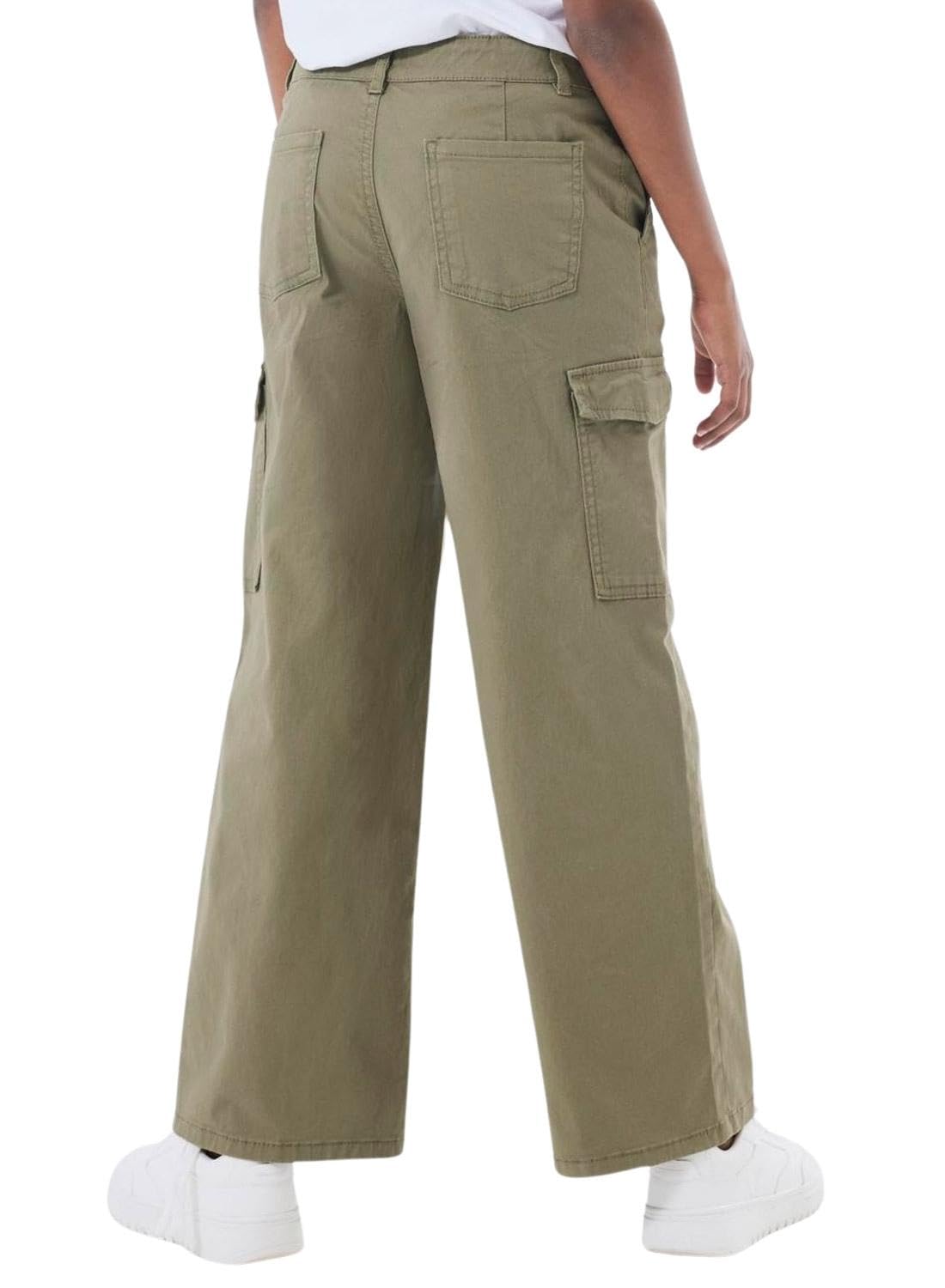 Name IT Mädchen Cargohose Nkfrose Wide Twill Cargo 8108-ba Noos