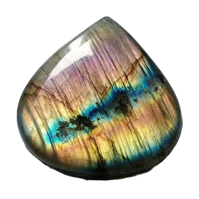 Labradorite violette naturelle en larme 33x32mm pour la création de bijoux DIY GH_NAT_04223