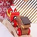 Bigjigs Rail Santa Sleigh with Reindeer Toy Train - Bigjigs Train for Christmas Train Sets, Quality Wooden Train Track Accessories, Bigjigs Train Accessories