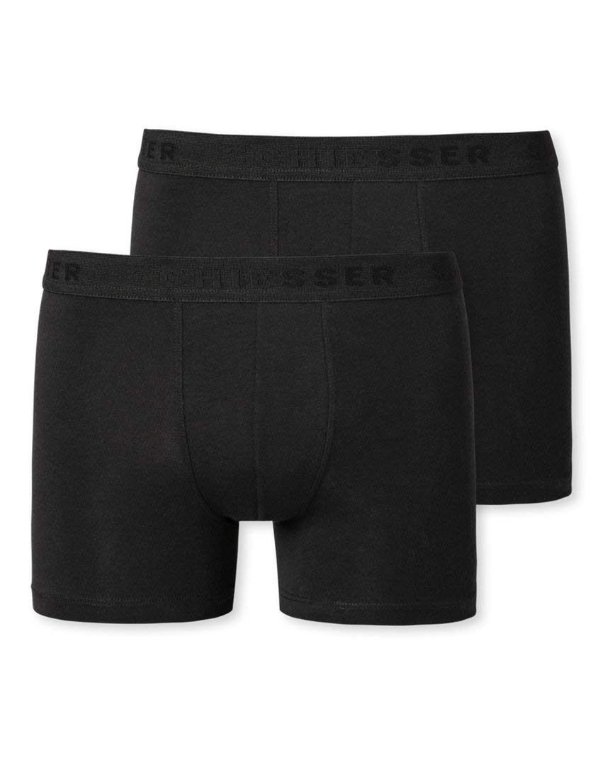Schiesser 173534 - Confezione da 4 pantaloni 95/5, Nero , 164 cm