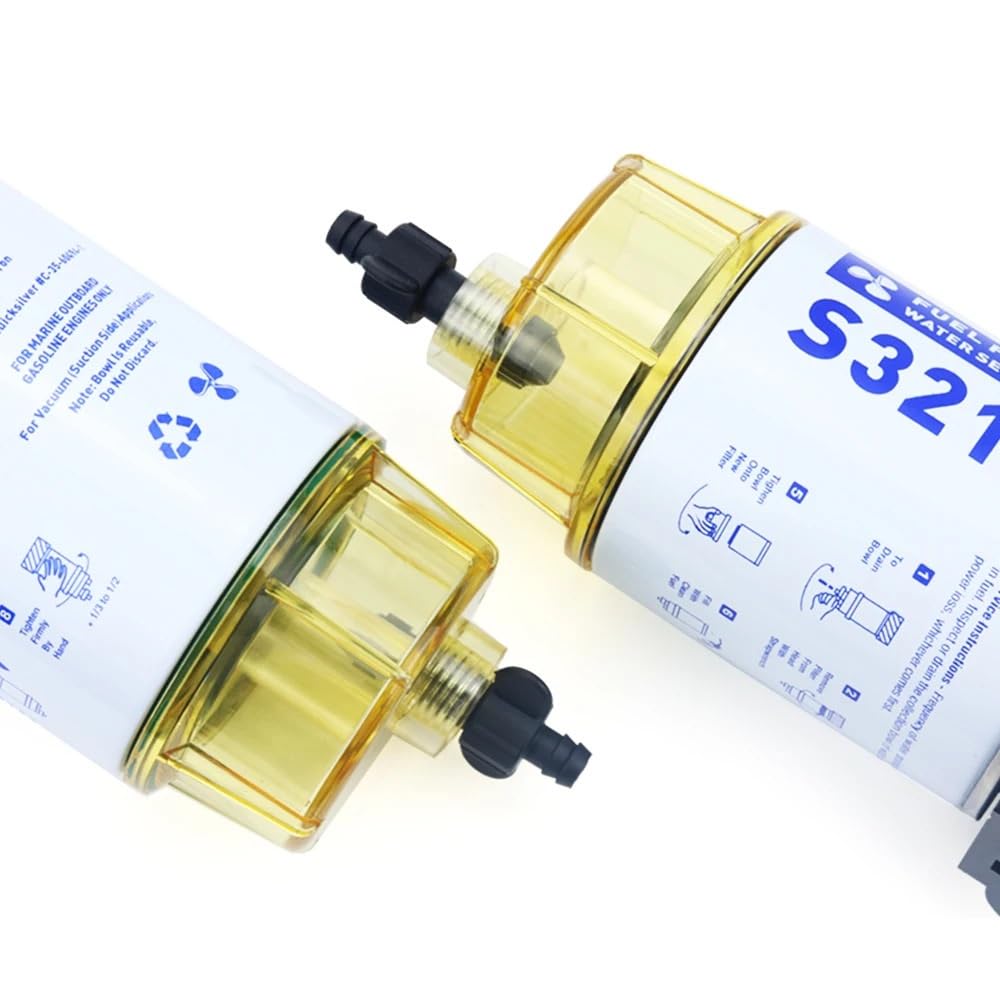 Filtro De Combustible Diésel para Coche, Motor Fueraborda, Embarcación Marina, Conjunto De Filtro De Combustible Diésel Separador De Aguaparadiésel, S3227.