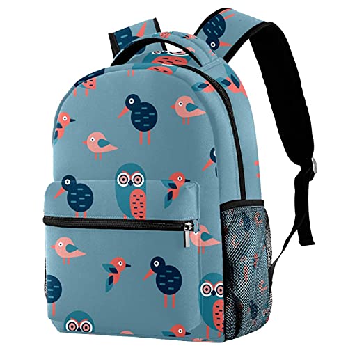 Sac à dos ordinateur portable homme femme grand volume sac scolaire ado hibou bleu
