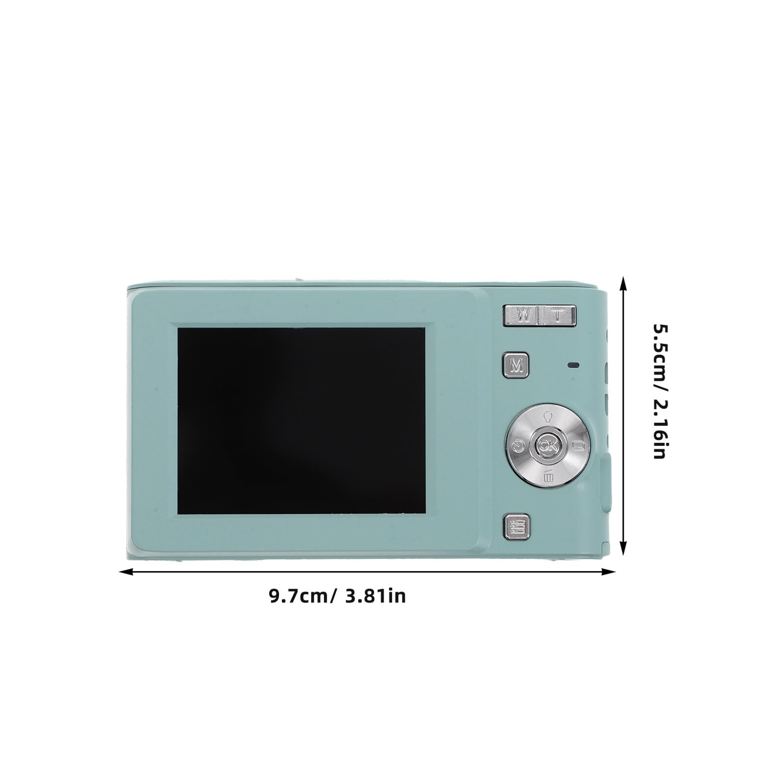 VILLCASE Fotocamera Digitale Compatta Mini 16x per Principianti e Adulti, Macchina Fotografica Portatile Carina, per Viaggi, Vlog e Uso Quotidiano, Design Leggero Verde con Interfaccia