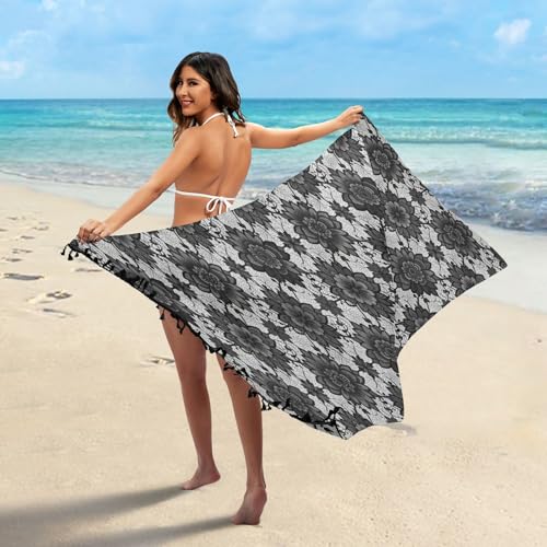 Salida de baño negra tipo cubierta de bikini para evitar roces 3