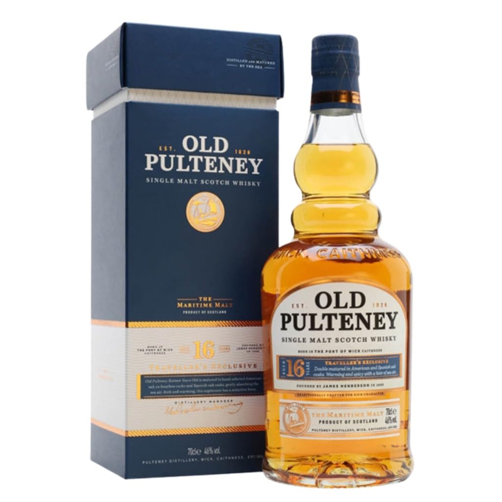Old Pulteney 16 Years Old Single Malt Scotch Whisky Traveller's Exclusive Whisky (1 x 0.7 l)