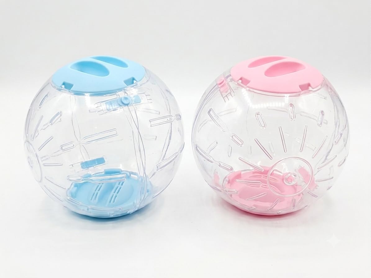 Hamster Exercise Ball Transparent Plastic Running Ball for Small Pets | Ventilation Slots, Secure Locking Mechanism, Smooth Rolling Design, Indoor Use, Durable Plastic-image-15