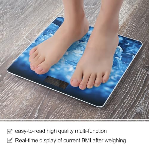 Báscula digital azul de alta precisión para baño miniatura 5