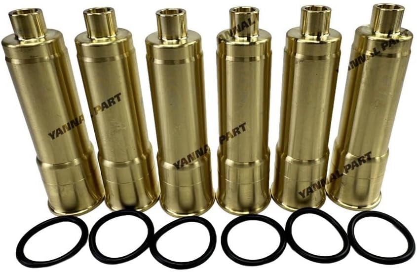 6 PC Injector Sleeve/Nozzle Holder Sleeve Suitable for Mitsubishi 6D24 Engine Part
