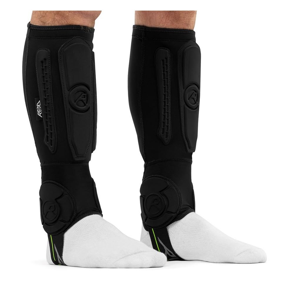 REKD Energy Covert Protège-tibias et chevilles avec mousse énergétique exclusive pour une protection supérieure contre les chocs, coupe ajustée et confortable, parfaits pour BMX, skateboard, scooter,