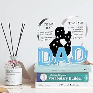 Fathers Day Dad Gifts, Gifts for Dad - Acrylic Heart Plaque Dad Gifts 3.9 × 3.7 × 0.4inch, Dad Birthday Gift, Christmas Gifts for Dad, Gifts for Dads Birthday, Dad Gifts from Daughter Fathers Day Dad Gifts Gifts for Dad Acrylic Heart Plaque Dad Gifts 39–37–04inch Dad Birthday Gift Christmas Gifts for Dad Gifts for Dads Birthday Dad Gifts from Daughter
