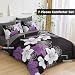 Luxudecor Set di piumini con motivo floreale king size, verde, in