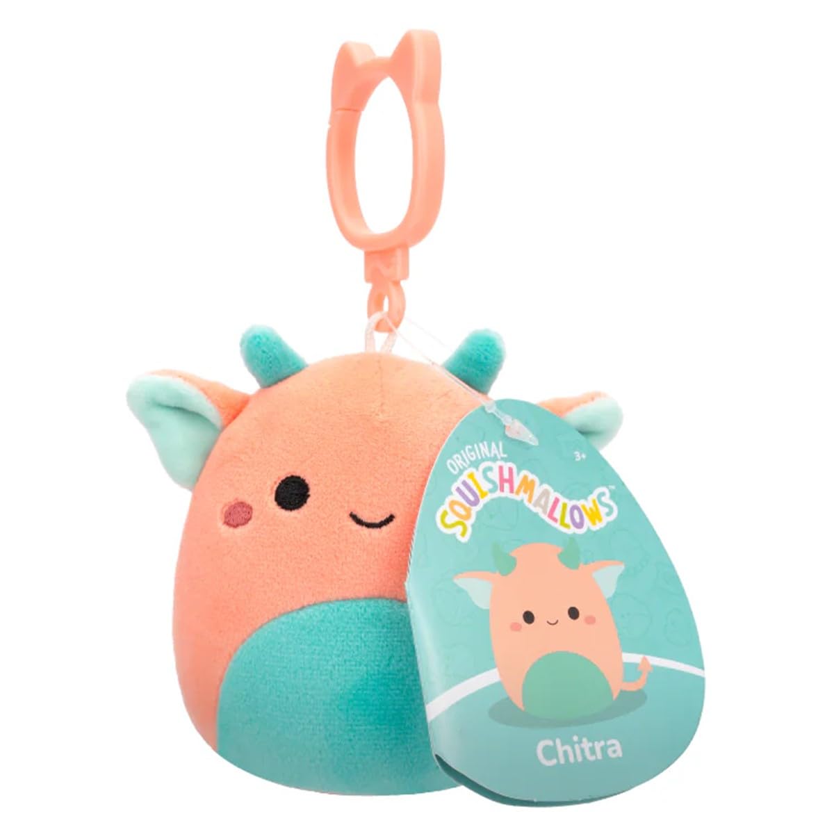Squishmallows 3.5in Mini Clip-On - Chitra, Multicolor, 8.5 cm