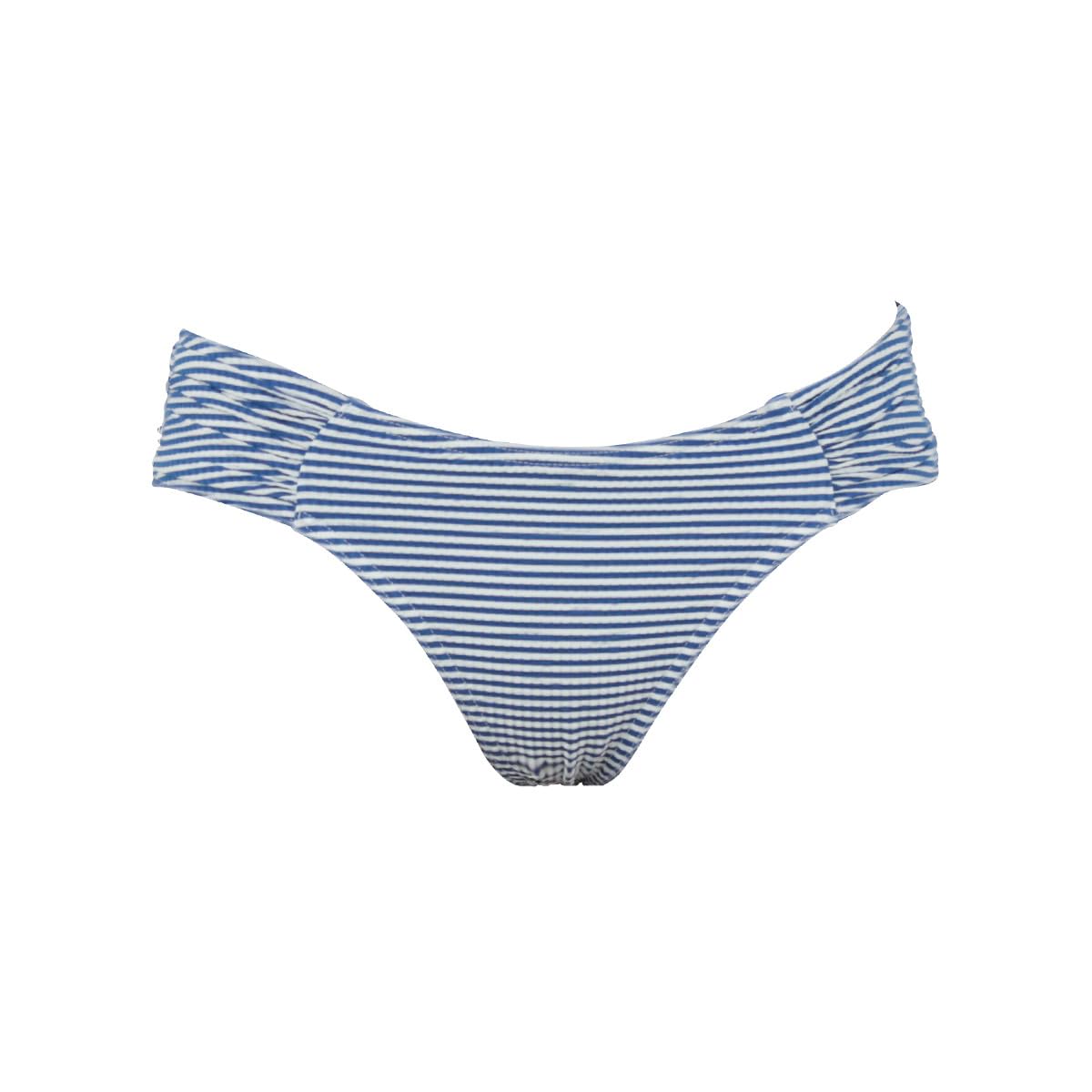Bas de maillot de bain brésilien bleu ajusté contre les marques