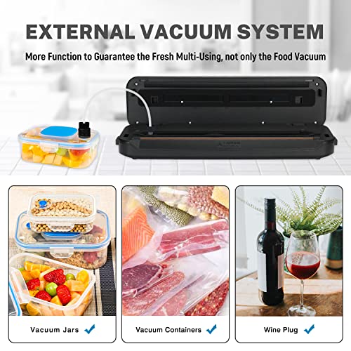 INKBIRD Vakuumierer, Folienschweißgerät für Sous-Vide Kochen mit Schneider, Trocken und Feucht Modi, hält Lebensmittel 8 x frisch, Automatisches Staubsaugen und Versiegeln, Vakuumbeutel enthalten - Image 6