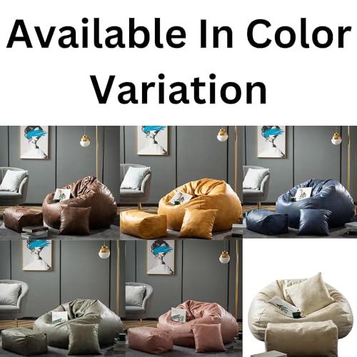 GIGLICK XXXXXL Jumbo Elite Suede Imported Bean Bag with Comfortable Legrest and Cushion with Beans Filled Ready to Use (6 Months Warranty) Color Brown-5xl - Image 4