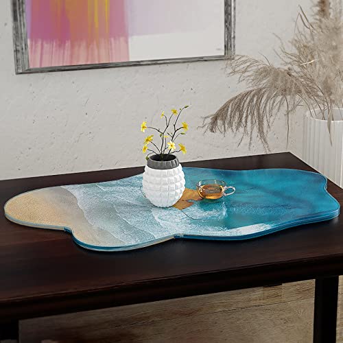 24 Inch Large Silicone Table Resin Epoxy Mold, Charcuterie Board Tray Casting Molds , River Table, Coffee Table, Modern Desk Night Stand, DIY Cutting Board Making Mould, Home Art Decoration Agate - Image 2