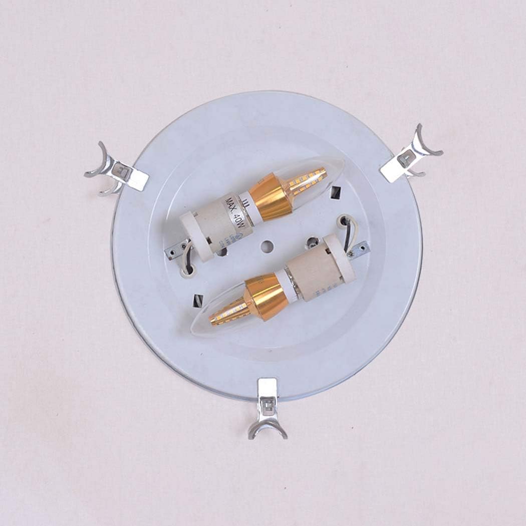 シャンデリア LED シーリングライト、ブルー 地中海 廊下 フラッシュマウント ランプ、ステンドグラス シェード 照明器具 寝室/