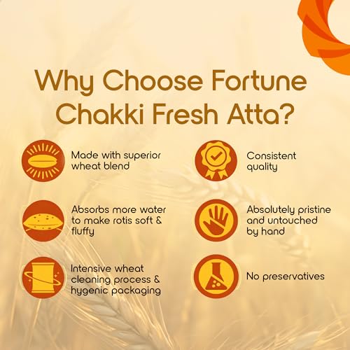Image of Fortune Chakki Fresh Atta, 10 kg, 100% Atta 0% Maida