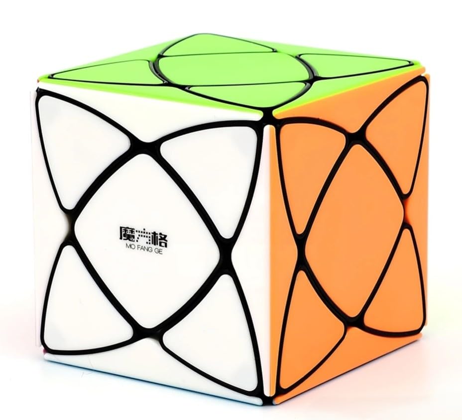 Image of Hawkister QiYi Super Ivy Tiled Black-Base Speed Cube | Professional Rex Cube Shape Mod | Durable Embedded Tiles & Sleek Black Body, 57mm Smooth Turning Skewb-Style Logic Puzzle for Advanced Solvers