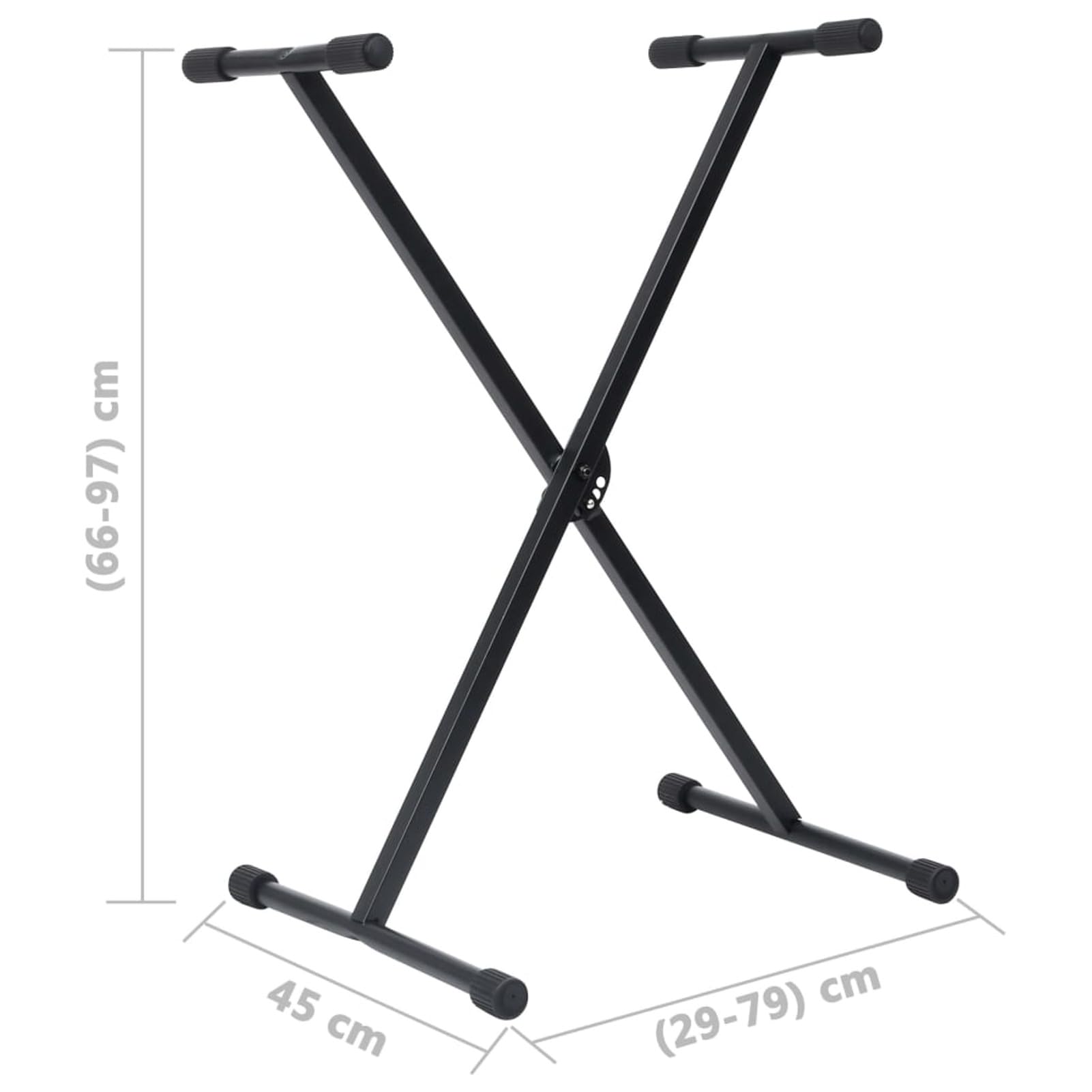 Supporto per Tastiera Set con Sgabello Gambe Sostegno Base Appoggio Seduta Porta Pianola Stand Accessori Musica Strumenti Nero