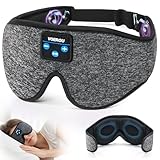 Voerou Sleep Headphones Sleep Mask Bluetooth 5.4 Earphones, Sleeping Headphones Eye Masks for Men Women, 100% Black Out Eye Covers for Sleeping, Relaxation Christmas Tech Gifts for Teen Boys Mom Dad