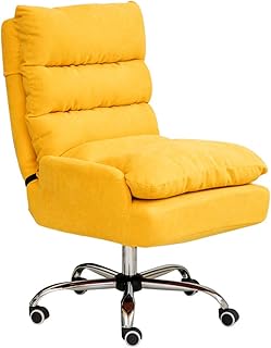 Silla Oficina Ergonómica Silla Giratoria De Lino De Algodón, Silla De Escritorio Ergonómica con Elevación Y Respaldo Alto Ajustable, Silla para El Hogar Extraíble Y Lavable, Profundidad del Asiento