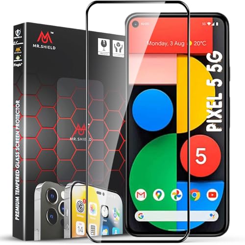 Image of Mr.Shield Top-Notch HD+ Tempered Glass Screen Protector Guard for Google pixel 5, 9H Hardness, Military Grade Protection, Easy Installation kit