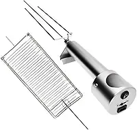 Espeto Elétrico Giratório Grill Master Cabo De Alumínio Grelha Giratória
