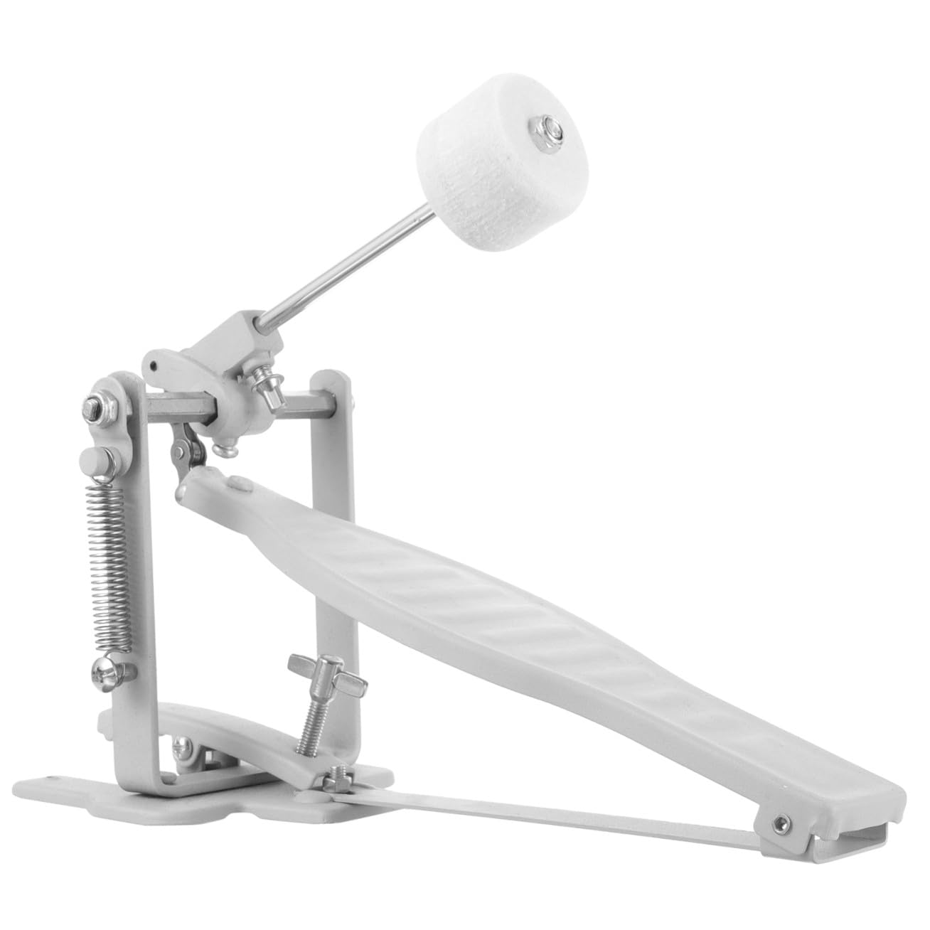 YARNOW Pedale Singolo Accessorio per Batteristi Professionisti per Grancassa in Metallo Argento per Batteria Acustica ed Elettronica, per Esercitazioni