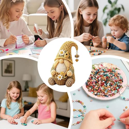 Kit de gnomos con cuentas: actividad relajante hecha a mano para principiantes 4
