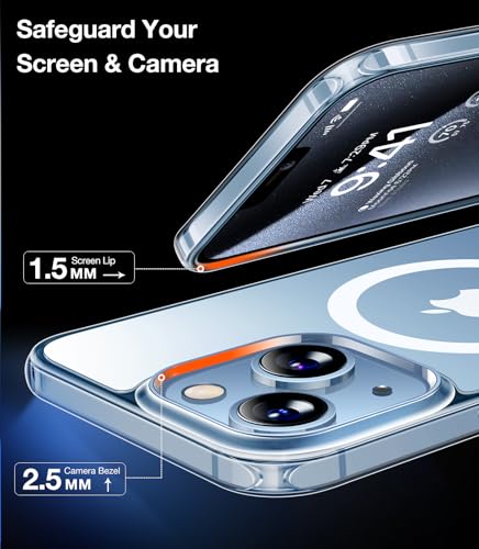Image of TORRAS for iPhone 13 Case /iPhone 14 Case, [Compatible with MagSafe][Exceeded Military-Grade Protection & Durable] Magnetic Shockproof Anti-Scratch Hybrid Slim Phone Case iPhone 13 /14, Clear