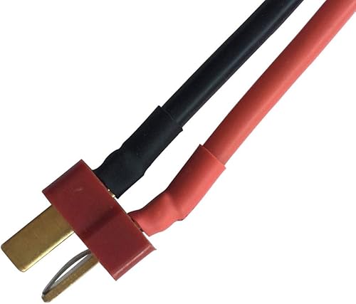 Miniatura 5 de 2 unids T-Plug Male Deans Style Conector a 0.157 in Bullet Banana Plug Cargador de Batería Cable Adaptador de Cable de Cable de 5.906 in 14AWG Cable