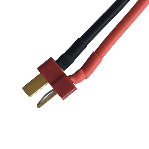 Miniatura 5 de 2 unids T-Plug Male Deans Style Conector a 0.157 in Bullet Banana Plug Cargador de Batería Cable Adaptador de Cable de Cable de 5.906 in 14AWG Cable