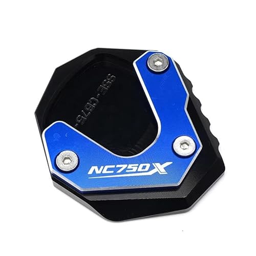 に適合するNC 750X 2014-2025用 オートバイアクセサリー フットサイドスタンド キックスタンド エンラージャーパッド サポートプレート(Blue 2)