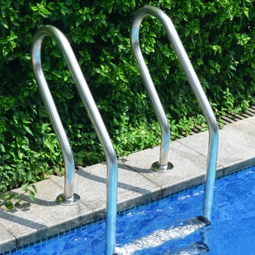 Escalera para piscina de acero inoxidable con 2 escalones miniatura 5