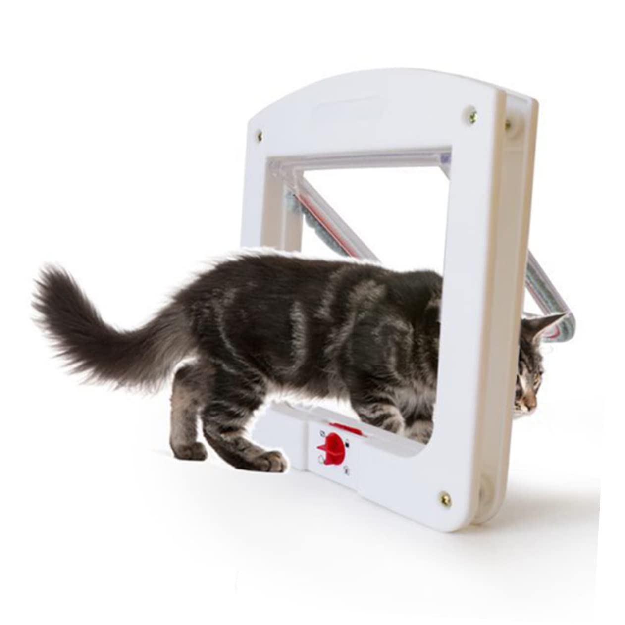 HEMOTON 2pcs Controllable Cat Flap Doors for Easy Access Cat Portal Durable Easy to Install Pet Door for Interior Use Versatile