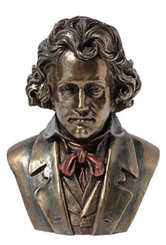 Estatua de Ludwig Van Beethoven 16.5 cm Bronce miniatura 1
