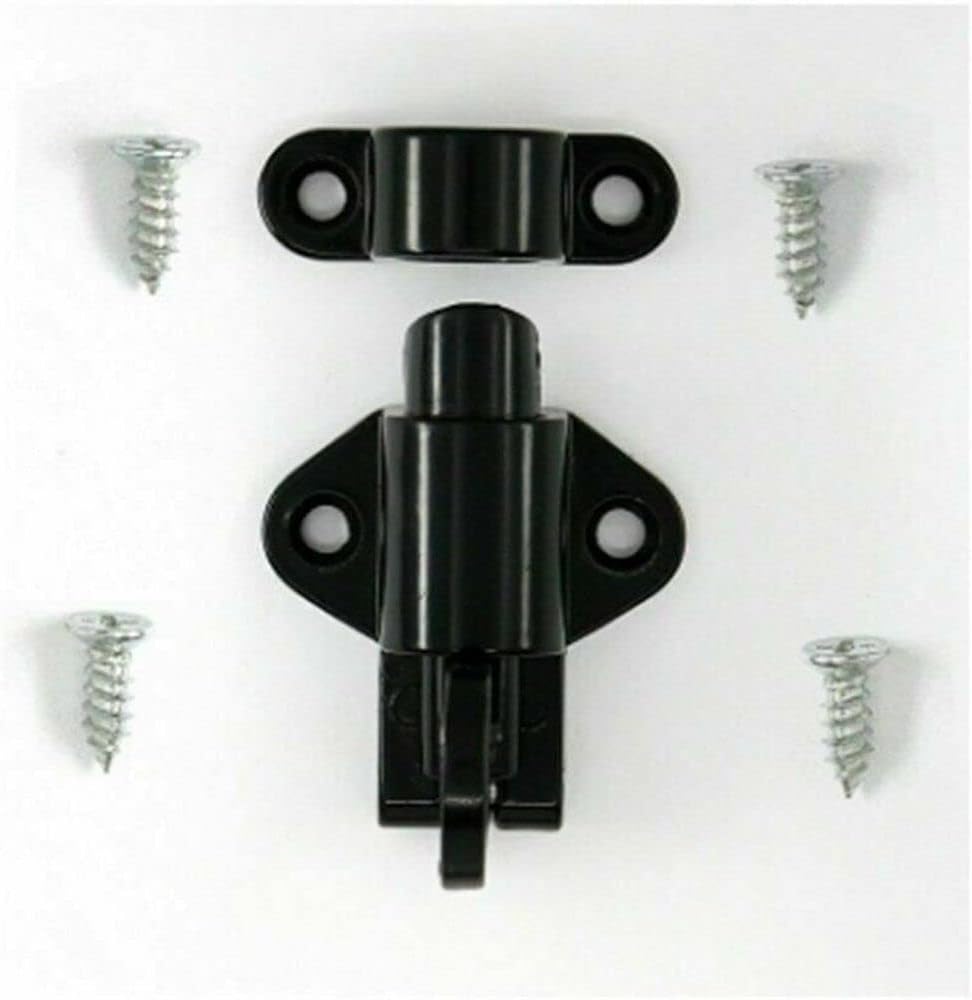 Loft Ceiling Hatch Lock Universal Lock Catch Tool Connector Bolt Aluminium Alloy Spring Latch(Black)