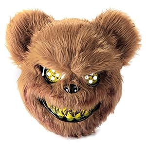 UNOLIGA Caretas Halloween Miedo, Máscara de Oso Animal, Máscara de Terror para Niño Adulto, Máscara Realistica para Halloween Carnaval Fiesta de Disfraces Cosplay Mascarada