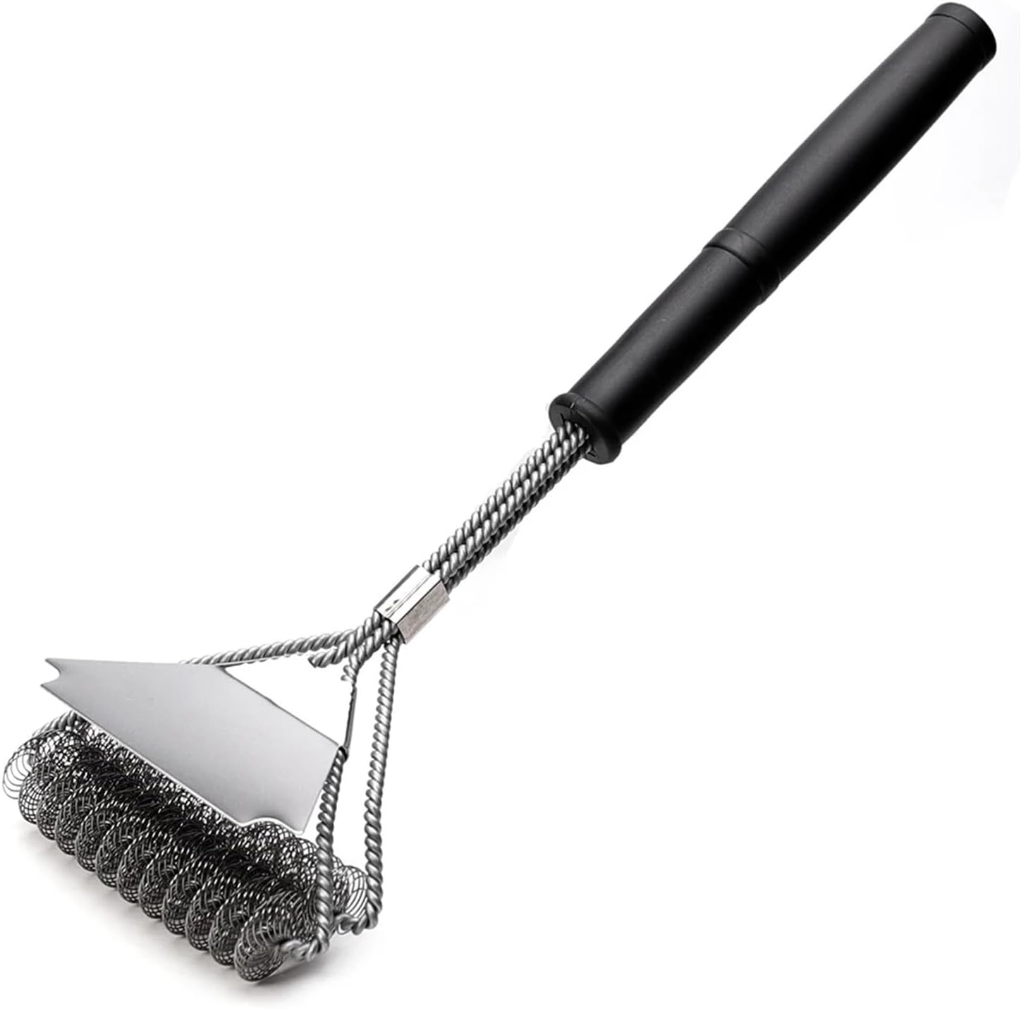 BBQ Safe Grill Brush Bristle Free BBQ Grill Brush Rust Resistant Stainless Steel Barbecue Cleaner Grilling Accessories Accessories(D)