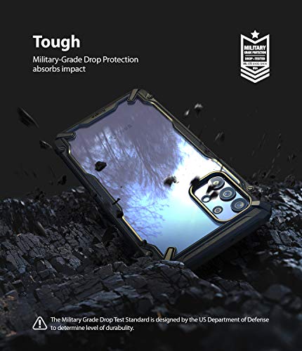 Image of Ringke Fusion-X for Samsung Galaxy A32 5G Case Back Cover, [Military Drop Tested] Ergonomic Transparent Hard PC Back TPU Bumper Impact Resistant Protection for Galaxy A32 5G Back Cover Case - Black