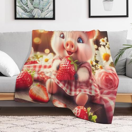 Manta de franela de cerdo para sofá cama de microfibra mullida y cálida 100x130 cm 3