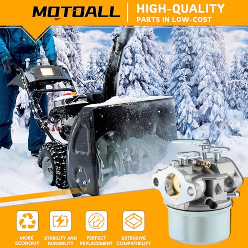 MOTOALL 640084B Carburetor for Tecumseh 632107 632536 640084 640105 640299 632107A 640084A 640084B 640299A 640299B 4HP 5HP HS50 HSK40 HSK50 HSSK40 HSSK50 HSSK55 LH195SA LH195SP OHSK110 OHSK120 OHSK125