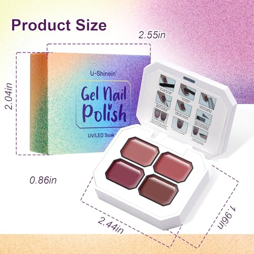 Gel de uñas Gradient Painting Ombre 4 colores nude miniatura 7