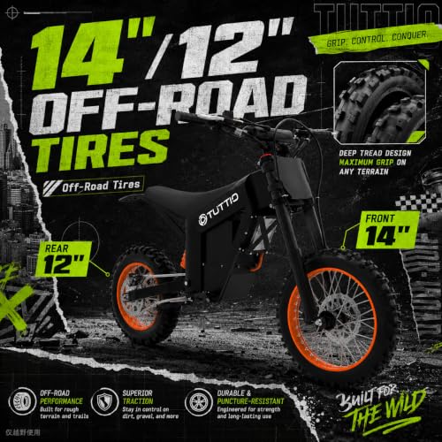 Image of Tuttio Soleil01 Electric Dirt Bike for Teens & Adults 3000W 40MPH Off Road | 48V 21AH Battery, 200NM, Full Hydraulic Brakes & Suspensions Ebike For Mountain Adventure